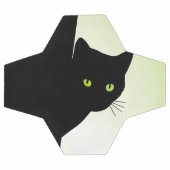 Chat noir aux yeux verts (Plat)