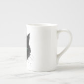 Chat noir avec bleu vert yeux Mug Cadeau (Droite)