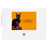 CHAT NOIR AVEC CHAPEAU DE SORCIÈRE, FÊTE D'HALLOWE (Dos Horizontal)
