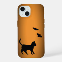 Chat noir avec chauve-souris