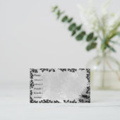 Chat noir avec chauve-souris et Carte de visite d' (Debout devant)