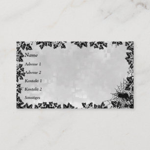 Chat noir avec chauve-souris et Carte de visite d'