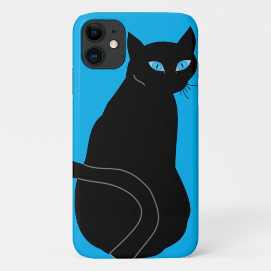 Chat Noir avec coque iphone des yeux bleus (Dos)