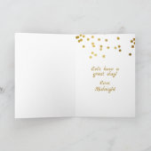 Chat Noir avec Présents Carte d'Anniversaire du Ch (Intérieur)