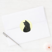 Chat noir avec Sticker pour yeux dorés (Enveloppe)