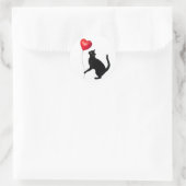 Chat noir avec Stickers Balloon Rouge (Sac)