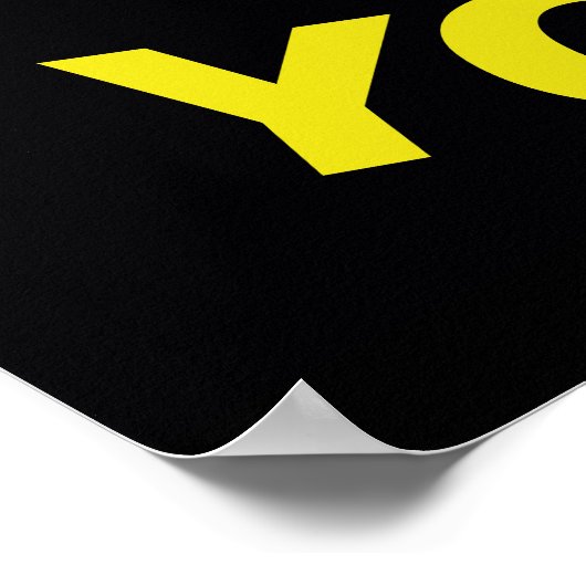 Chat noir avec trompette Poster (Coin)