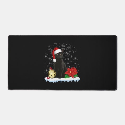 Chat Noir Avec Un Chapeau De Noël Costume Chat De (Recto)