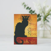 Chat Noir - Black Cat Briefkaart (Staand voorkant)