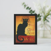 Chat Noir - Black Cat Briefkaart (Staand voorkant)