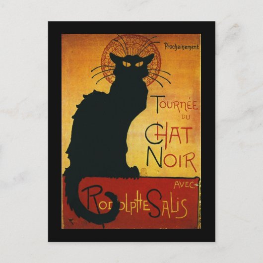 Chat Noir - Black Cat Briefkaart (Voorkant)