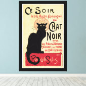 Chat Noir~Black Cat Canvas Afdruk (Insitu (Houten vloer))