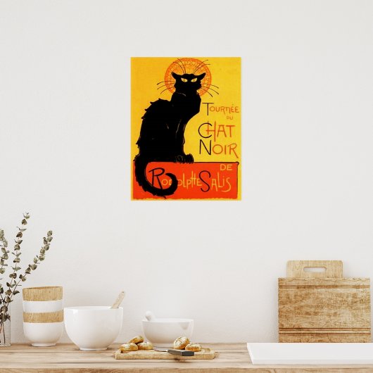 Chat Noir...Black Cat Poster (Cuisine)