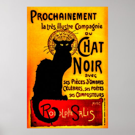 Chat Noir - Black Cat Poster (Voorkant)