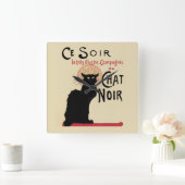 Chat Noir~Black Cat Vierkante Klok (Huis)