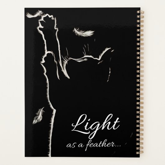 Chat noir blanc fluet (Dos)