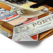 Chat noir Boire Absinthe Poster (Coin)