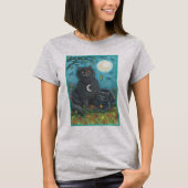 CHAT NOIR BOUBO & PYEWACKET HALLOWEEN T-SHIRT Grey (Devant)