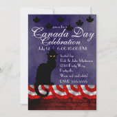 Chat Noir Canada Day Kaart (Voorkant)