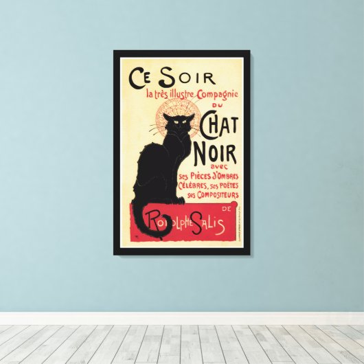 Chat Noir Canvas Afdruk (Insitu (Houten vloer))