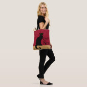 Chat Noir Canvas tas (Op model)
