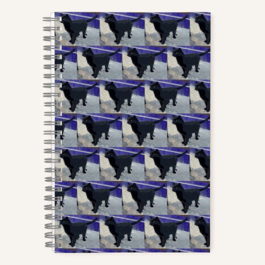 Chat noir Carnet spiral (Recto)