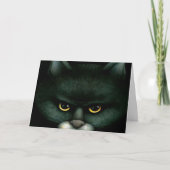 Chat noir - Carte Halloween (Devant)