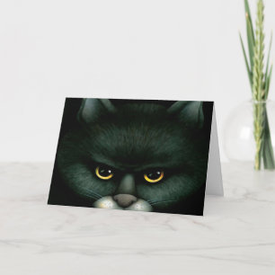 Chat noir - Carte Halloween