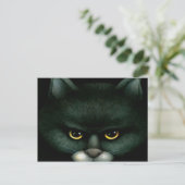 Chat noir - Carte postale (Debout devant)