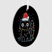 Chat noir chat Père Noël lumières de Noël Meow Kit (devant)