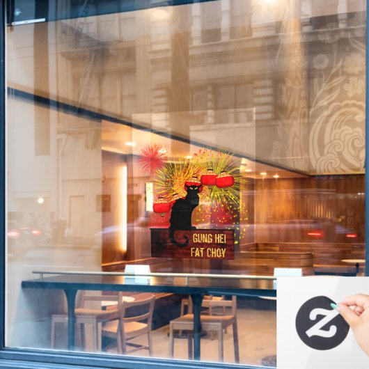Chat Noir Chinees nieuwjaar Raamsticker (Cafe Raam)