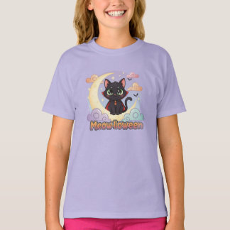 Chat noir convivial Halloween T-Shirt - mignon Tee