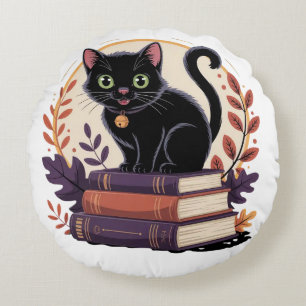 Chat noir - Coussin pour enfants