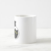 Chat Noir Curieux dans un Mug Pot à Café (Centre)