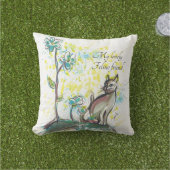 Chat noir Cushion, coussin chaton (Herbe)