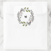 Chat noir dans un Sticker à couronne (Sac)