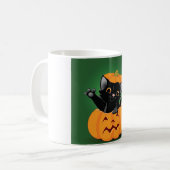 Chat Noir Dans Une Mug Citrouille (Devant gauche)
