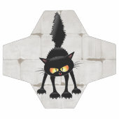 Chat Noir de Dessin Animé Drôle et Féroce (Plat)