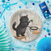 Chat noir de KItty Kichen, assiettes en papier (Fête)