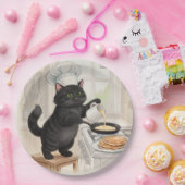 Chat noir de KItty Kichen, assiettes en papier (Fête)