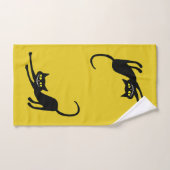 Chat noir de sourire (Serviette à main)