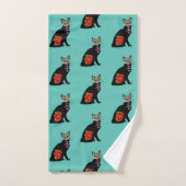 Chat noir de Sugar (Serviette à main)