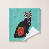 Chat noir de Sugar (Gant de toilette)