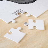 Chat noir derrière le puzzle Citrouille (Côté)