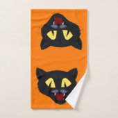 Chat noir d'Halloween (Serviette à main)
