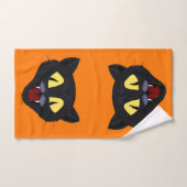 Chat noir d'Halloween (Serviette à main)