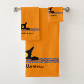 Chat noir d'Halloween (En situation)