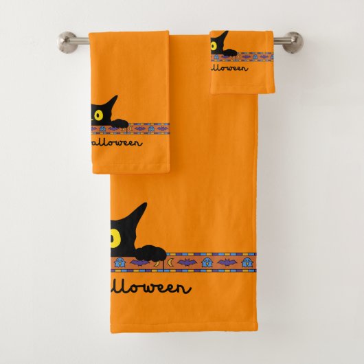 Chat noir d'Halloween (En situation)