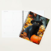 Chat noir d'Halloween et Citrouille (Devant avec enveloppe)