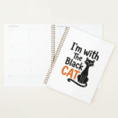 Chat noir drôle gravure vintage Halloween Design (Devant avec enveloppe)